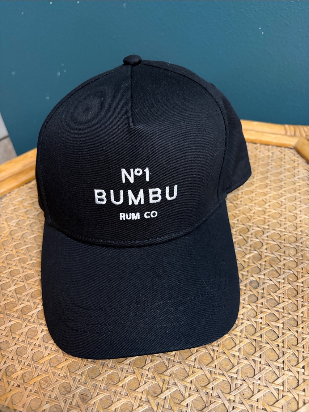 Bumbu Black Embroidered Logo Baseball Cap - Men's Adjustable Hat